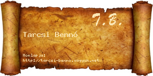 Tarcsi Bennó névjegykártya